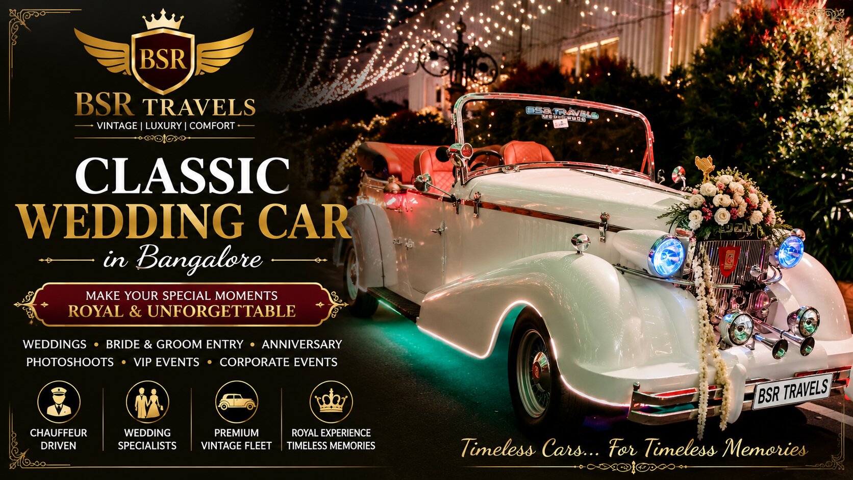 Classic Wedding Car Bangalore