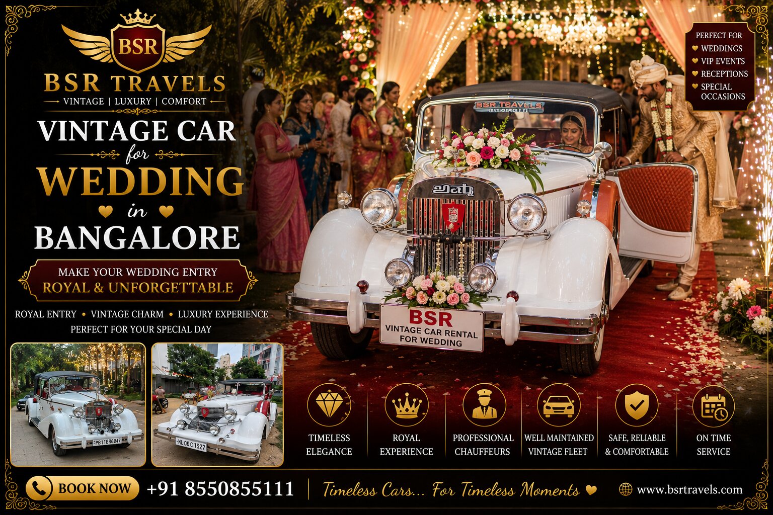 Vintage Wedding Car Bangalore